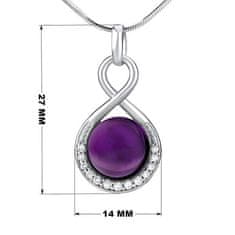 Silvego Srebrn obesek z naravnim ametistom JST14710AMP