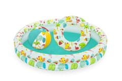 Bestway Napihljiv komplet - bazen 112 cm, plavalni krog 51 cm, žoga 41x15 cm