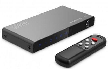 Digitus 3x1 stikalo HDMI, 4K/60Hz HDCP 2.2