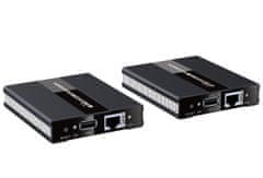 PremiumCord HDMI KVM podaljšek z USB do 60 m z enim kablom Cat5/6, brez zakasnitve