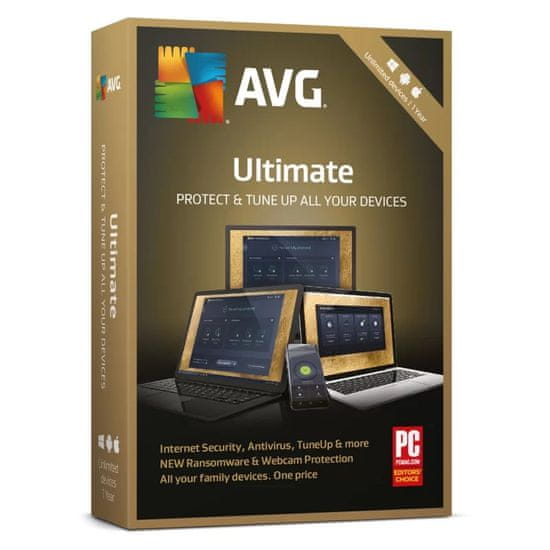 AVG Ultimate 2025, 5 PC, 1 leto, ESD licenca (kartica)