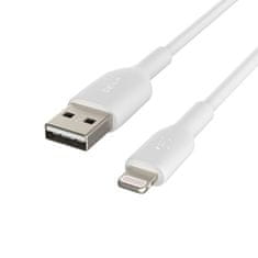 Belkin Belkin CAA001BT0MWH Lightning kabel 0,15 m, MFi certificiran, beli, s USB A konektorjem, Hitrost pošiljanja 24 ur