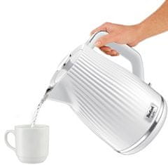 Tefal Kotel Tefal KO250130, 1,7 L, 2400 W, bel, s skritim grelnim elementom, avtomatsko izklop, ergonomski oprijem
