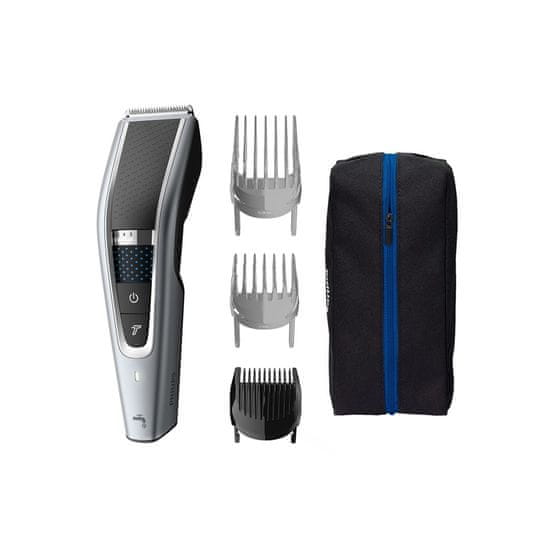 slomart Philips 5000 Serija HC5630/15 Prirezovalnik za lase, črn in srebrn, litij-ionska baterija, 28 nastavitev dolžine
