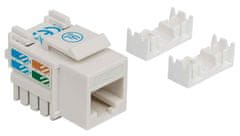 Intellinet Intellinet Cat5e UTP keystone jack, bel, ženski RJ-45, za hitro povezovanje, certifikat EIA/TIA, 24h dostava