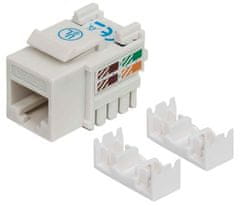 Intellinet Intellinet Cat5e UTP keystone jack, bel, ženski RJ-45, za hitro povezovanje, certifikat EIA/TIA, 24h dostava