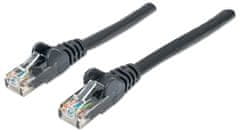 Intellinet Intellinet omrežni kabel, Cat6, 3m, črn, CCA, U/UTP, PVC, RJ45, pozlačeni stiki, brez zagozditve, življenjska garancija