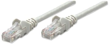 Intellinet Kabel za omrežje Intellinet Cat6, 1m, s pozlačenimi kontakti, srebrn, snagless, PVC, življenjska doba garancije