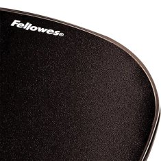 Fellowes Podloga za miško FEL Crystal z gel oporo za zapestje, črna