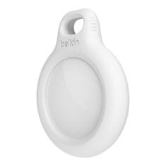 Belkin Belkin F8W973btWHT - Ohišje za AirTag v beli barvi, zaščita proti praskam, vključuje obroček za ključe, 1 kos