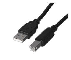 Lanberg USB kabel Lanberg CA-USBA-10CC-0018-BK 2.0 USB A na USB B, 1.8 m, črn, zlato kontaktno prevlečenje