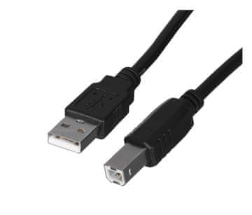Lanberg USB kabel Lanberg CA-USBA-10CC-0018-BK 2.0 USB A na USB B, 1.8 m, črn, zlato kontaktno prevlečenje