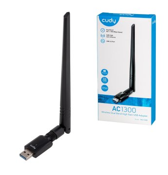 Cudy Cudy WU1400 brezžična mrežna kartica, 867 Mbit/s, zunanja antena, USB, dual-band, podpora za Windows in MacOS