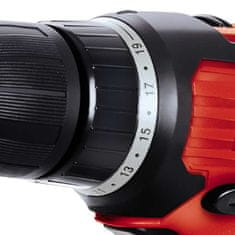 Einhell Einhell TH-CD 12-2 Li brezžični vrtalnik, črn in rdeč, 12 V, 1 kg, 20 nastavitev navora, akumulator Li-Ion 1,3 Ah