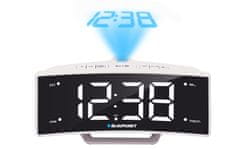 Blaupunkt Blaupunkt CRP7WH radio budilka v črni in beli barvi, LCD prikaz, 10 prednastavljenih postaj, USB polnjenje, dve alarmni uri