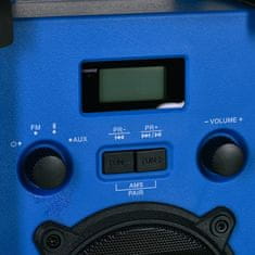 Blaupunkt Prenosni radio Blaupunkt PP30BT - črn in moder, 10h delovanja, LCD zaslon, FM radijski sprejemnik, stikalni nadzor