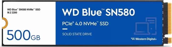 WD Western Digital Blue SN580 M.2 SSD 500 GB PCIe 4.0, 3600 MB/s, TLC - Hitrost in zanesljivost za vaš računalnik/laptope.