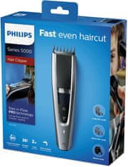 slomart Philips 5000 Serija HC5630/15 Prirezovalnik za lase, črn in srebrn, litij-ionska baterija, 28 nastavitev dolžine