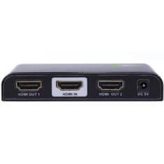 Techly Techly IDATA HDMI2-4K2: HDMI splitter z 2 HDMI izhodi, podpora za 4K, CE, FCC, RoHS, črn.