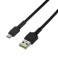 Green Cell USB C Kabel Green Cell KABGC30 1.2 m, USB 2.0, črn, združljiv z Samsung S20, Xiaomi Mi10, Huawei P30 Pro.