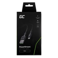 Green Cell Kabel Green Cell KABGC24 Lightning 0,3 m, črni, za hitro povezavo (USB A - Lightning)