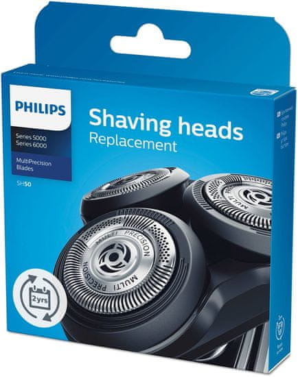 Philips Philips SHAVER Series 5000 - MultiPrecision rezila za brivnike, 3 glave, kompatibilnost S5xxx, kromasta barva