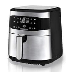 slomart Heinrich's HFR 8205 Air Fryer 8,0 l 1800 W - Črna in srebrna, LED zaslon, 8 programov, enostavno čiščenje