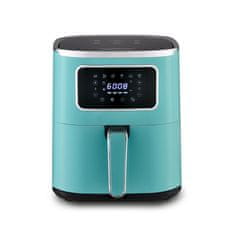 slomart Heinrich's HFR 8216 vroča zračna friteza, 5,0 l, 1450 W, zelena, enostavna za čiščenje in uporabo, 6 programov