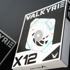 slomart Valkyrie X12 ARGB ventilator VK-FANX12FB, črni, 2150 RPM, 80 CFM, primeren za procesor, vključen vijaki, hitra dostava
