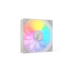 slomart Valkyrie V12F ARGB beli ventilator - visokozmogljiv s Fluid Dynamic Bearing, RGB osvetlitev, 700-1850 RPM, 75 CFM