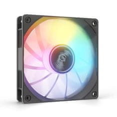 slomart Valkyrie V12F ARGB ventilator - črn, 12 cm, RGB LED, Fluid Dynamic Bearing, do 1850 RPM, za računalniške ohišja