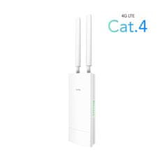 slomart Cudy LT400 Brezžični usmerjevalnik 4G, Hitri Ethernet, Enopasovni (2,4 GHz), Bel, IP65, PoE, Podpora za VPN