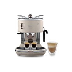 slomart De'Longhi Icona Vintage ECOV 311.BG polavtomatska espresso naprava 1,4 L, 15 bar, bež, 2 skodelici, za kavo v mletju