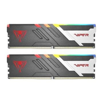 slomart Patriot Memory Viper Venom 32GB (2x16GB) DDR5 6000MHz CL30 XMP3, neprekinjeno hlajenje, rdeča/zelena/modra osvetlitev