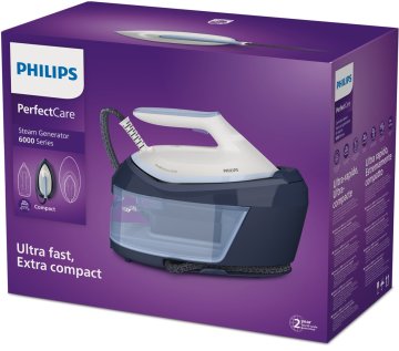 slomart Philips 6000 serija PerfectCare PSG6026/20 parni generator - zmogljivost 500 g/min, kapaciteta rezervoarja 1,8 L, hitro segrevanje 2 min