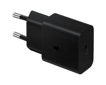 slomart Samsung EP-T1510NBEGEU Universalni AC hitri polnilec za mobilne naprave, črn, 15W, notranja uporaba, s USB Type-C.
