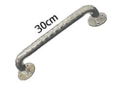 slomart Kovinska valovita ograja za kopalnico 30 cm, nerjaveče jeklo, enostavna namestitev, max. obremenitev 130 kg