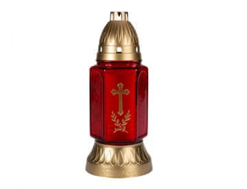 Pokopališka svetilka KRIŽ RATOLEST steklo 200g d11x25cm