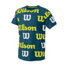 Wilson Majice turkizna S All Over Logo Tech