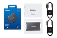 Samsung T7 SSD disk, 4TB, siv (MU-PC4T0T/WW)