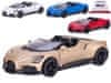 Kinsmart Bugatti Mistral 13 cm 1:36 kovinski reverz - mešanica barv (zlata, bela, rdeča, modra)