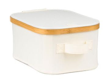 G21 Škatla za shranjevanje 24 x 30 x 15 cm, bambus s pokrovom, bež