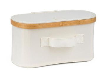 G21 Škatla za shranjevanje 30 x 15 x 15 cm, bambus s pokrovom, bež