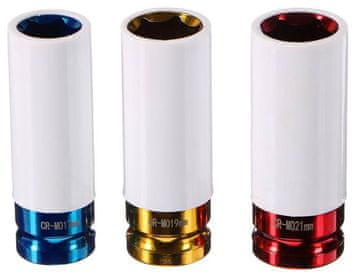 SIXTOL komplet udarnih nastavkov MECHANIC IMPACT 1, 1/2", 3 kosi