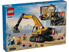 LEGO LEGO CITY 60420 Rumena Gradbena Bager z 633 Kosi in 3 Minifigurami - Priporočeno od 8 let dalje