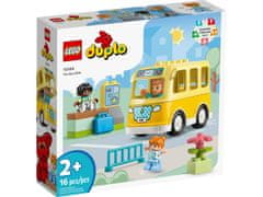 LEGO LEGO DUPLO 10988 Potovanje z avtobusom, igrača za otroke 2+, 16 kosov, vključuje 3 minifigurice