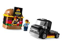 LEGO LEGO CITY 60404 Kamion za hamburgere - 194 delov, 2 figurici, primerno za otroke 5+ let