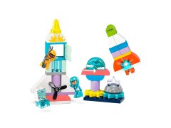 LEGO LEGO DUPLO 10422 3-v-1 vesoljski shuttle pustolovina za otroke od 3. leta, 58 kosov z 2 figuricama