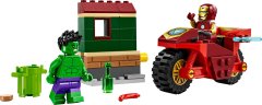 LEGO LEGO MARVEL 76287 Iron Man s kolesom in Hulk - Gradnik kompleta za otroke od 4. leta, 68 kosov, 2 minifiguri