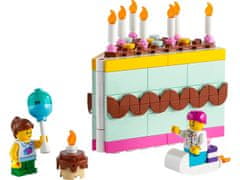 LEGO LEGO 40641 Rojstnodnevna torta, 211 kosov, serija Classic, primerna za otroke 7 let in več, vključno z navodili.